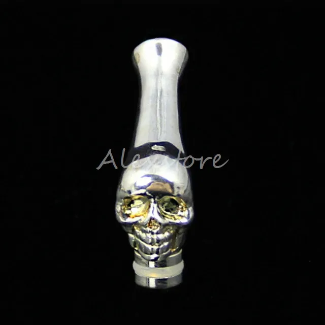 2016 Best 510 Drip Tip Bend Skeleton Skull Drip Tips Metal Drip Trip For Ecig Vape Rda VS Glass