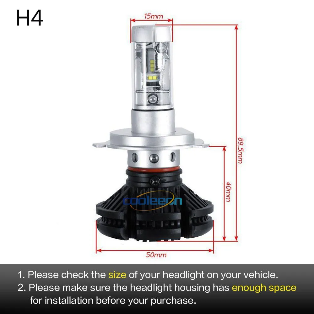  Bombilla LED H7 para faros delanteros, H7, par de bombillas LED  H7 para faros delanteros, 36 W, 8000 lúmenes, bombillas de 6000 K  (plateado) : Automotriz