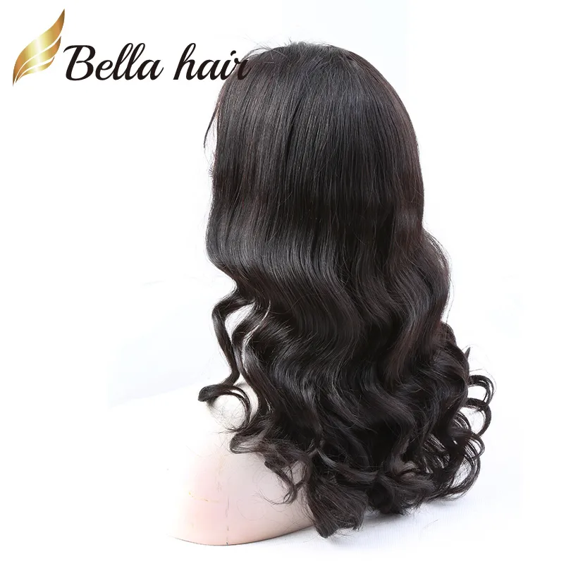 SALE Brasilianische Echthaar-Perücken, volle Spitze, vorne, mit Babyhaar, gewellt, lose Welle, für schwarze Frauen, BellaHair