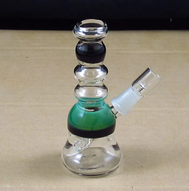 İki fonksiyonları 4 inç mini cam dab petrol kuleleri bubbler bong su borusu 10mm WYK-003 MINI