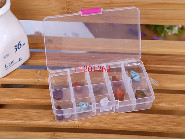 Fedex DHL Wholesale Clear Jewelry Beads Container Storage Plastic Box 10 Compartments