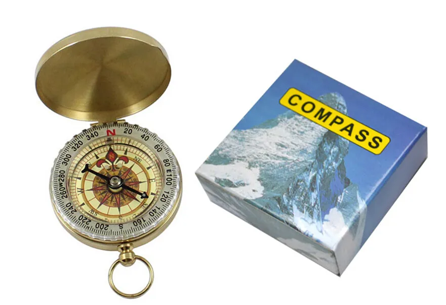 Refined compass. G50 pocket watch compass. Backlit pocket compass, anti-brass compass cover special gifts