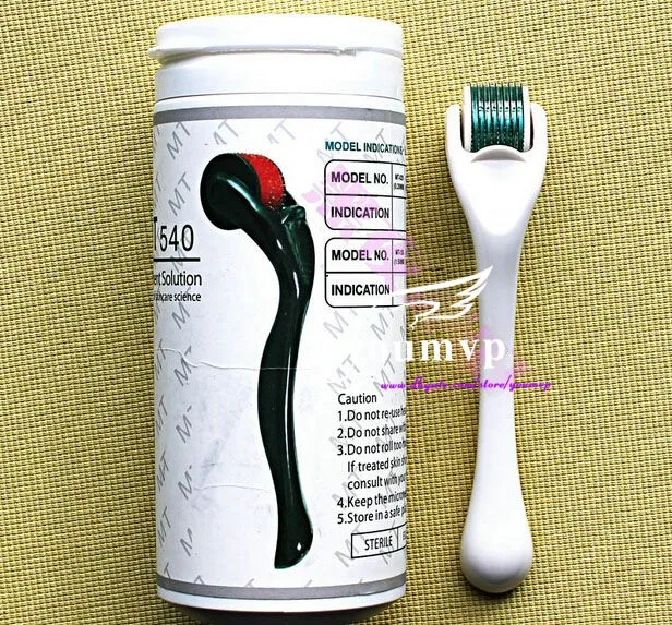 MT 540 agulhas de aço inoxidável derma roller MT rolo da pele micro agulha rolo tamanho diferente embalagem do tubo de plástico