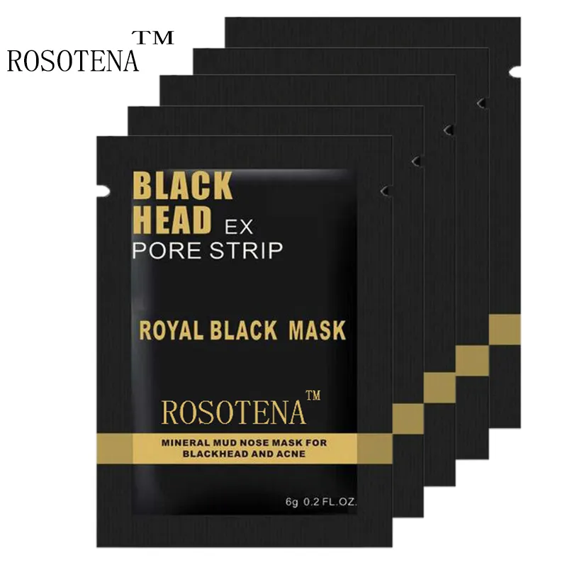 30pcs / lot Rosotena 블랙 헤드 마스크 얼굴 케어 페이셜 블랙 헤드 리무버 코 여드름 치료 깊은 클렌징 미네랄 진흙 전 기공 스트립 클리너