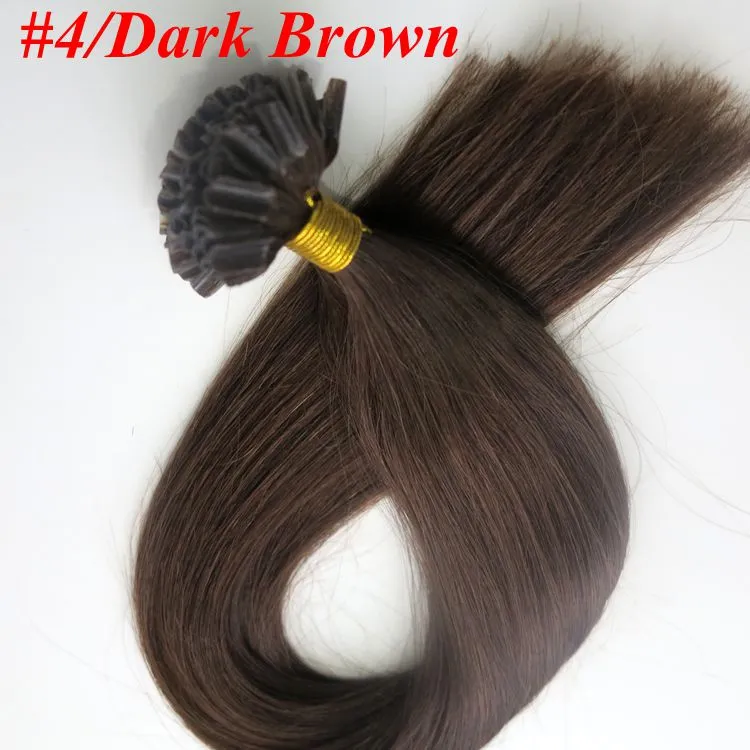 100g 100 Strengen Pre bonded nail u tip Human hair extensions 18 20 22 24 inch Rechte Braziliaanse Indiase haarverlenging5597018