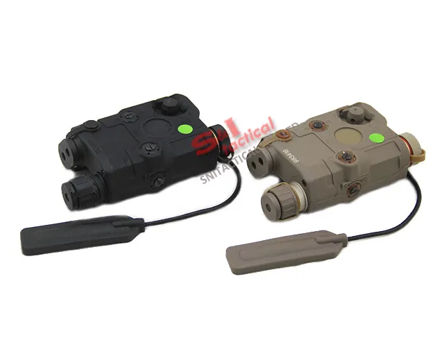 Tactical AN / PEQ-15 Laser verde con lampada a LED bianco Torcia IR Illuminator la caccia all'aperto nero / terra scura