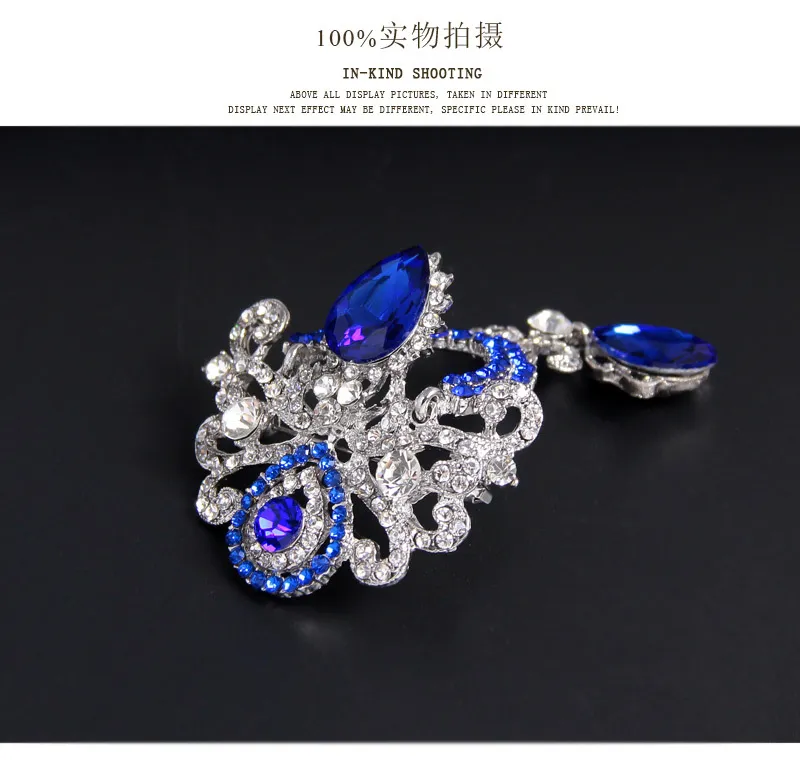 Vintage couronne broche cristal balancent broche haut de gamme strass broche belles broches pour les femmes nouveau 2016 bijoux accessoires mariée mariage Bouq