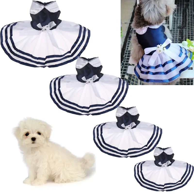 Fashion Pet Girls Dog Clothes Skirt Dress Princess Lovely Apparel ...