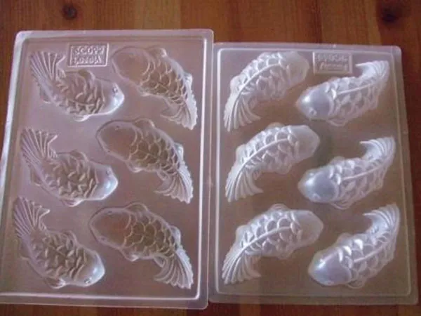 3D Kleine Koi Fish Jello Stoom Rijst Cake Chocolade Mold Pudding Mold Plastic Jelly Stand Bakken Fondant Styling Gereedschap Nieuwjaar decoratie