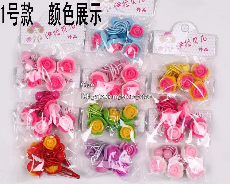 Girls Barrettes para niños Accesorios para el cabello Clip de flor coreano Baby Hair Tie CHIRY CLIPS C1754
