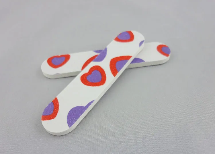 500 mini kolorowe płyty paznokci paznokci paznokci bufor buforowanie Półksiężyc Grit Plik papier ścierny Darmowa wysyłka # NFZ009