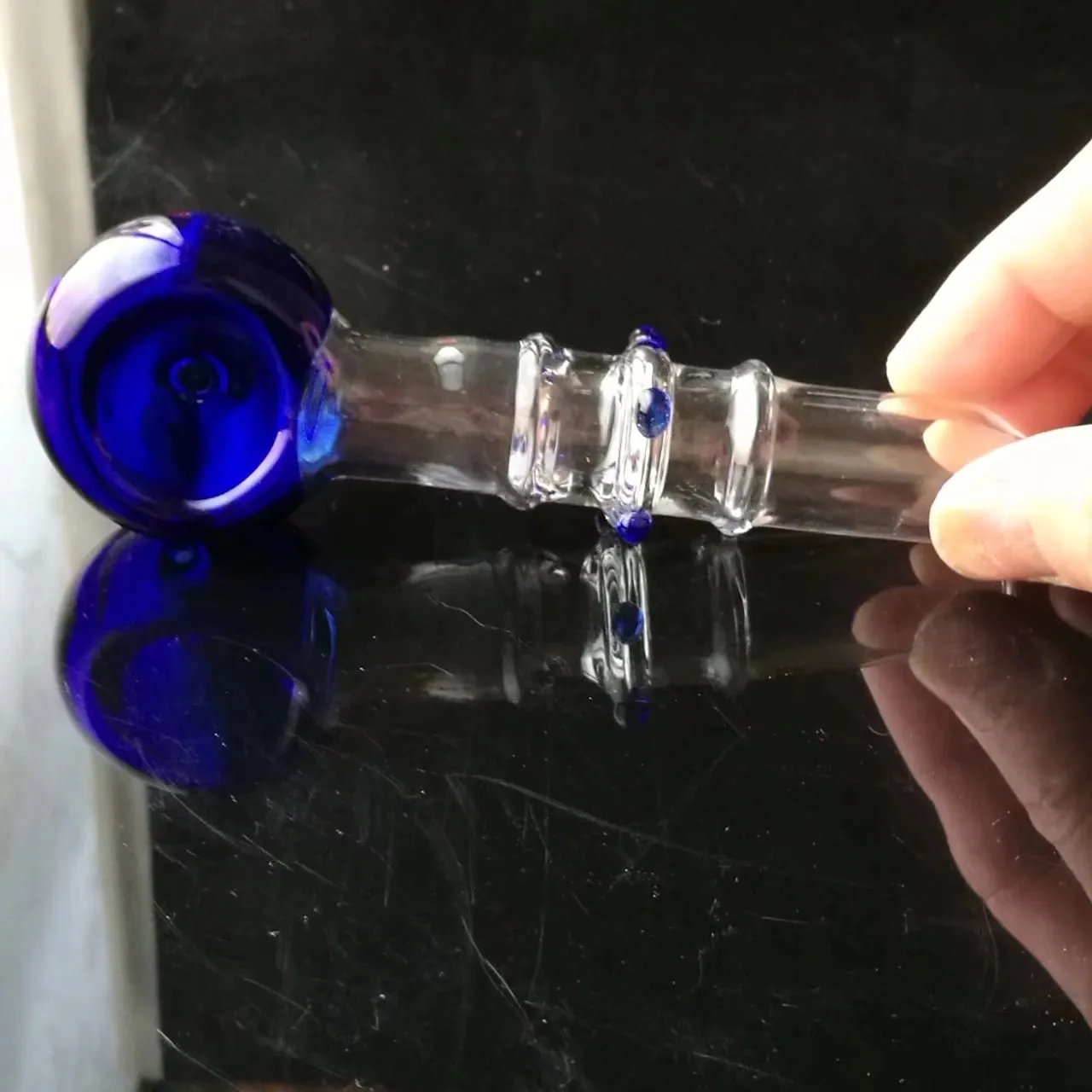 Pipa de burbujas de tres colores, pipa de vidrio al por mayor, accesorios para pipas para fumar, envío gratis