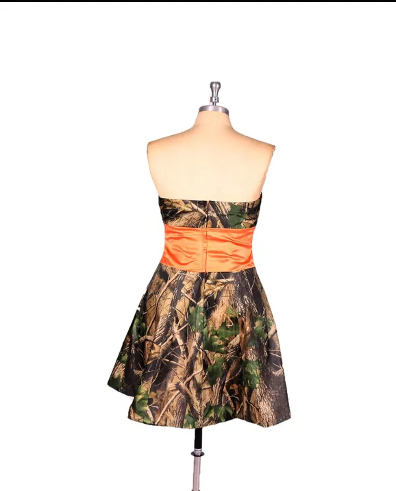Real Image Camo Bridesmaid Dresses Cheap Sweetheart Strapless Short Bridesmaid Dresses Cheap A Line Formal Party Dresses Evening G9233980