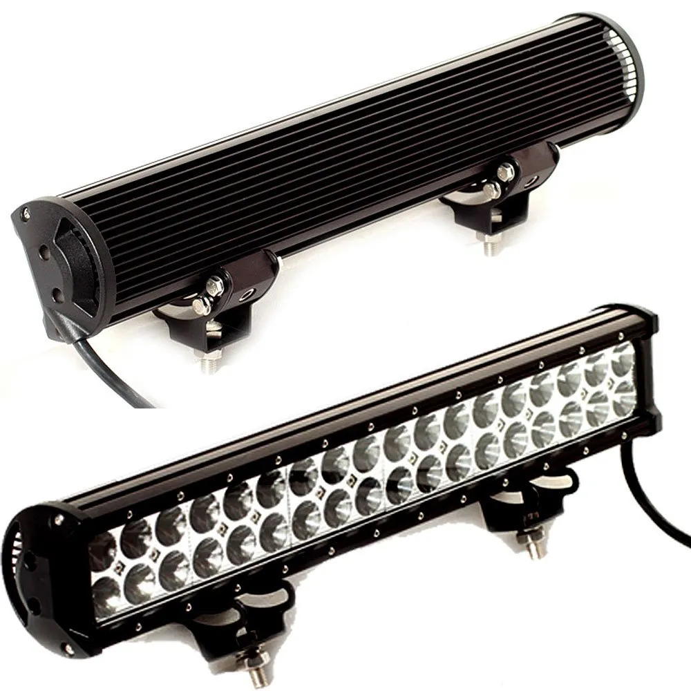 Barre lumineuse LED 17 pouces 108W tout-terrain 12V 24V pour tout-terrain 4x4 SUV ATV Jeep lampe de conduite Spot d'inondation IP67 36 CREE LED lumières de travail pour camion