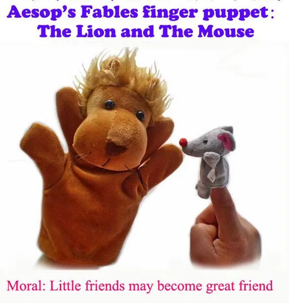 12 Fairy tales finger pupets set Animal Finger Puppet Baby Educational Toys dolls Pigs Tortoise Lions3571087