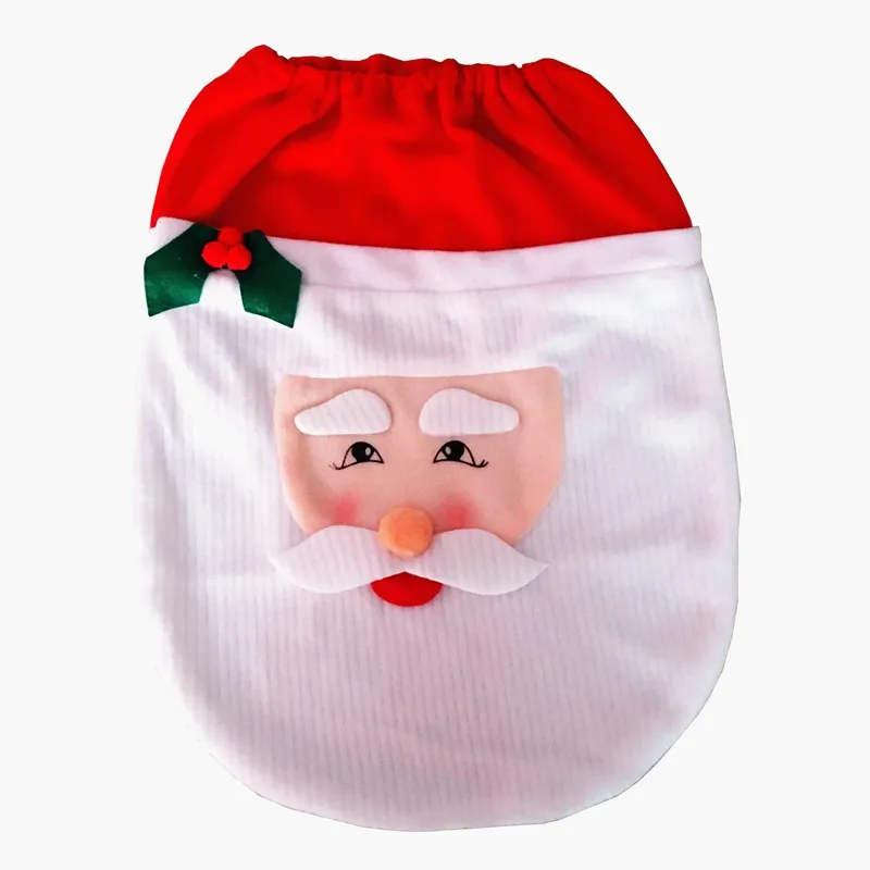 4 stijlen 2017 Merry Christmas Decoration Santa Toiletzitting Cover Rug Badkamer Set Beste Kerstversieringen Geschenken