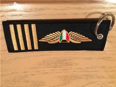 Logotipo de Kuwait Airways com 4 barras de tecido de bordado chaveiro aviação etiquetas 13 x 4cm lote