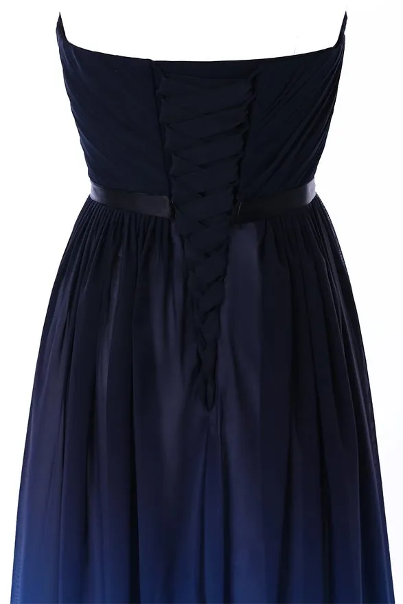 Abiti da ballo con gradiente di moda Ombre Sweetheart Chiffon nero blu Nuove donne Abito da sera formale 2020 Abito da festa lungo Tappeto rosso3499