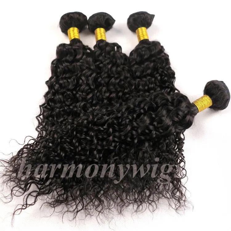 Bundles de cheveux indiens vierges Tissages de cheveux humains Jerry Curly Non transformés Brésilien Péruvien Mongol Malaisien Extensions de cheveux en vrac en gros