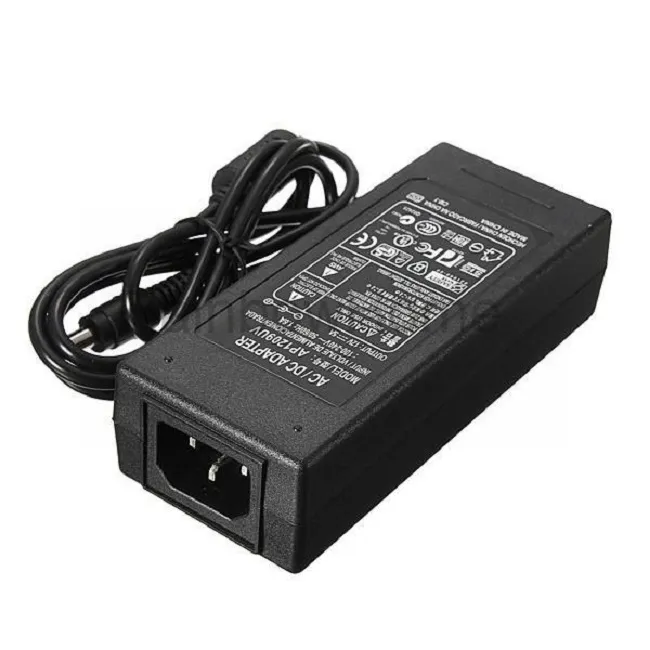 AC naar DC Voedingsadapter 12V 5A 6A 8A 10A 96W 120W voor LED-lichtstrip Transformer Monitor met netsnoerkabel