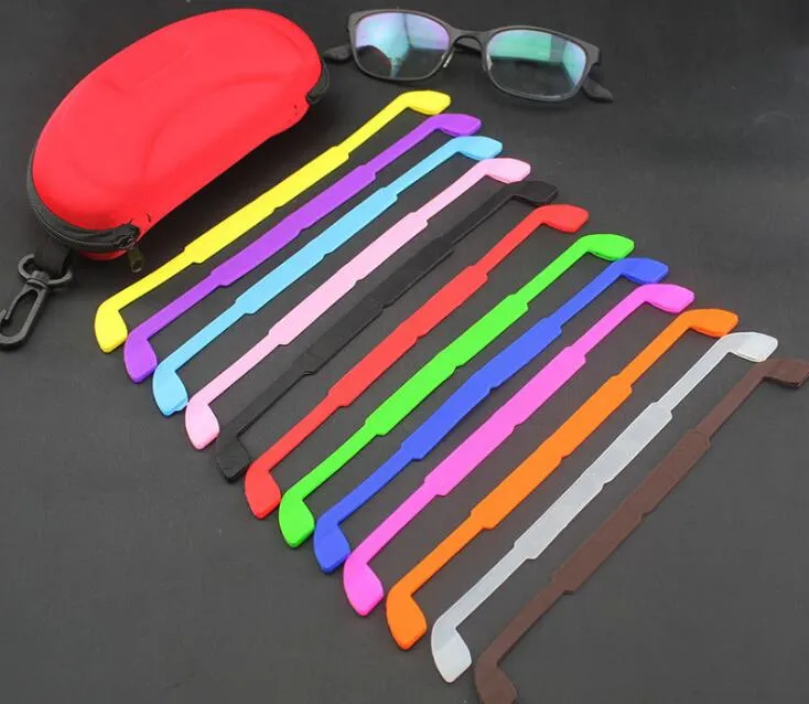 Super Macio Silicone Elastic Óculos Antiderrapante Corda Óculos de Corda Cord Cadeia Titular Esportes Óculos Band Banda de Óculos 40 Pçs / lote FreeShipping