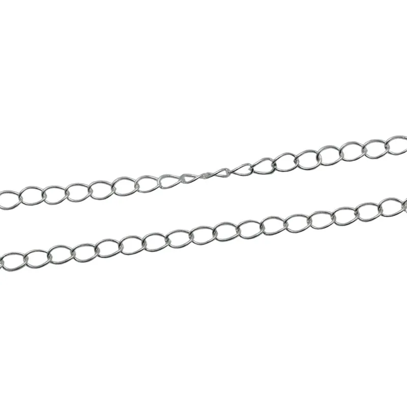 Catena in argento all'ingrosso Beadsnice Catene ovali in materiale per gioielli in argento sterling 925 per la realizzazione di collane vendute da grammo ID 33870