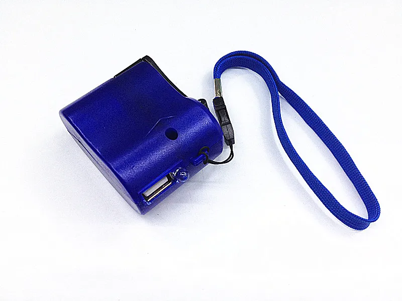 Survival Dynamo Hand Crank Awaryjna ładowarka telefoniczna USB z czerwoną diodą LED
