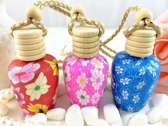 China Style 15ML Car hang decoration Perfume bottle Polymer Pendant Empty Bottles ,