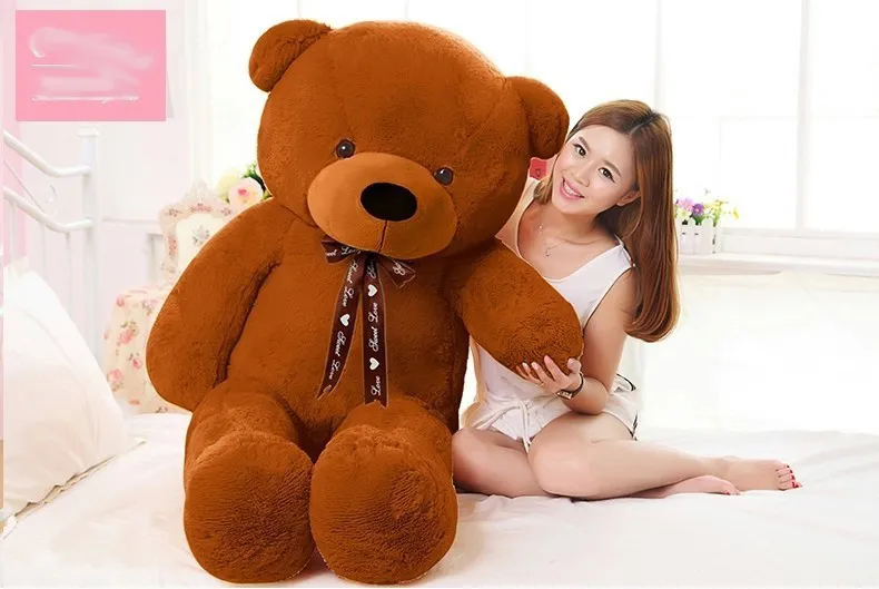 160 cm 180 cm 200 cm Giant Teddy Bear Plush Toys Kids Big Pchasze Zwierzęta Dzieci lalki dla kobiet dla kobiet dziewczyna miękkie pelaces5656747