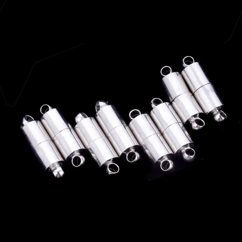 5 * 16.5mm buraco de Prata Banhado Fechos Magnéticos Rodada para jóias artesanais DIY botão Magnético beads beads resultados conectores atacado