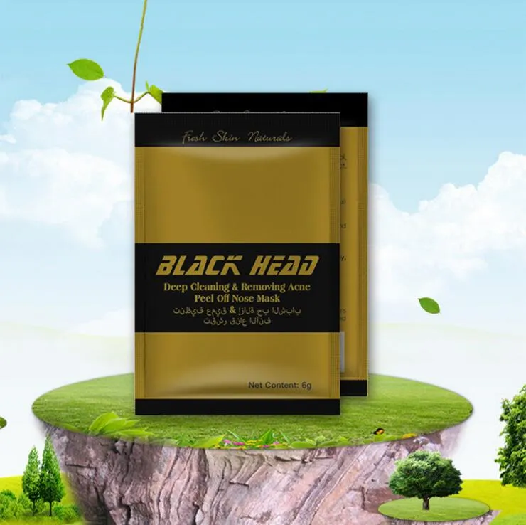 New Gold Facial Minerals Conk Nose Blackhead Deep cleaning Removing Acne Peel Off Nose mask Black Head EX Pore Strip English packing