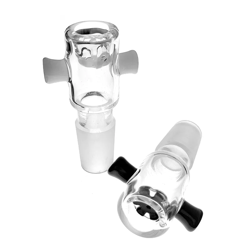 Bol à entonnoir de 5 mm d'épaisseur avec poignée Bong en verre Bols Tuyaux Convient pour un tuyau d'eau de fumée de 14 / 18mm