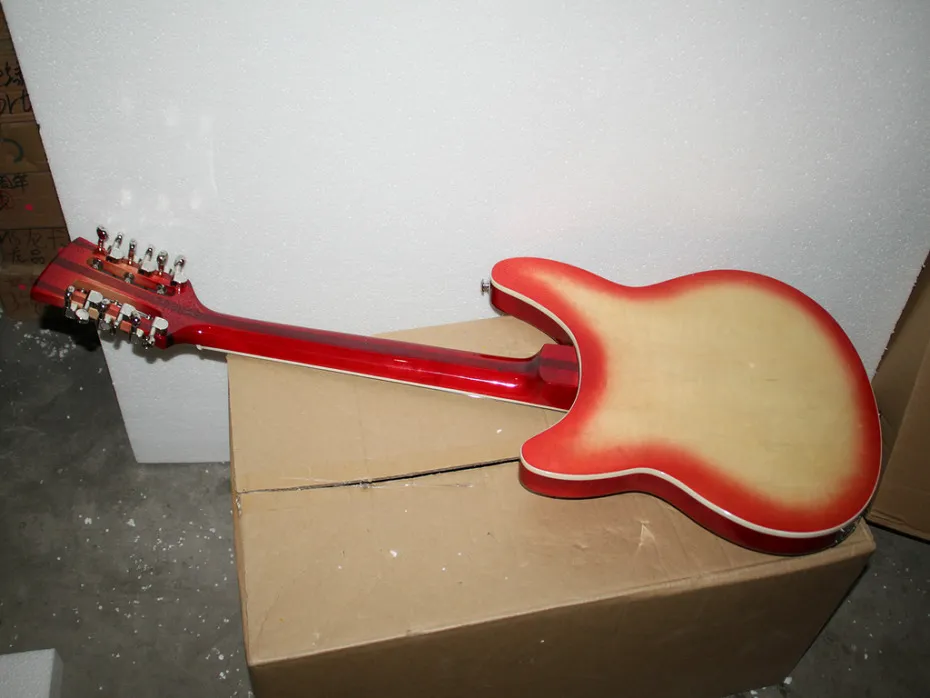 ベスト中国ギターデラックスモデル360/12ストリングエレクトリックギター半中空チェリーバースト