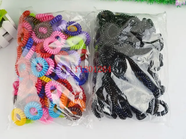 1000 stks / partij gratis verzending elastische haarband snoep kleur kinderen meisjes haar cirkel touw vrouwen kinderen haaraccessoires hoofddeksels