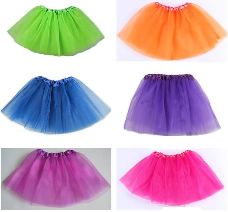 baby Tutu Skirt Princess Dance Party Gonna in tulle lanuginoso pannello esterno in chiffon ragazze Usura di danza classica Costume da festa Vestiti bambina Spedizione gratuita