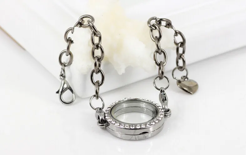 4 couleurs 25 MM rond verre magnétique flottant médaillon Bracelet Bracelet pour femmes bijoux