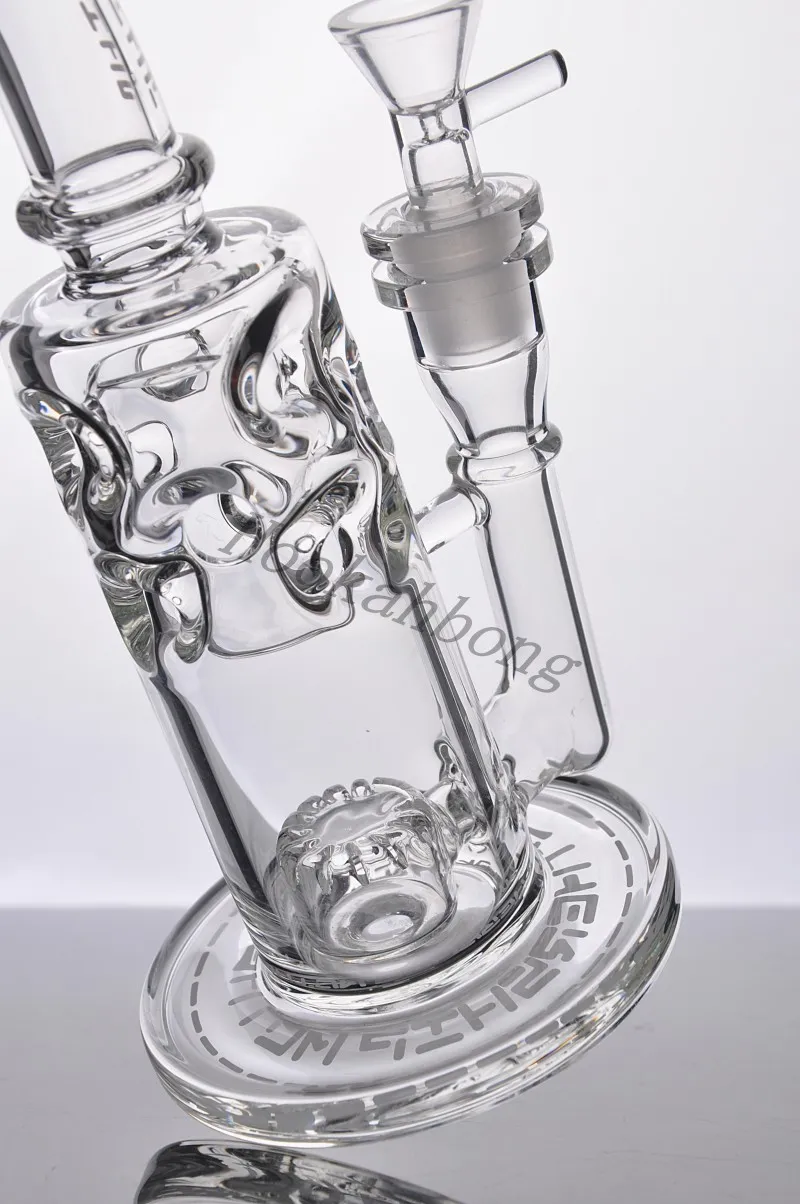 Gebogen Fab Nieuwe Collectie Straight Glass Hookah Bong Douchekop Perc Glasbongen met 14 mm Joint