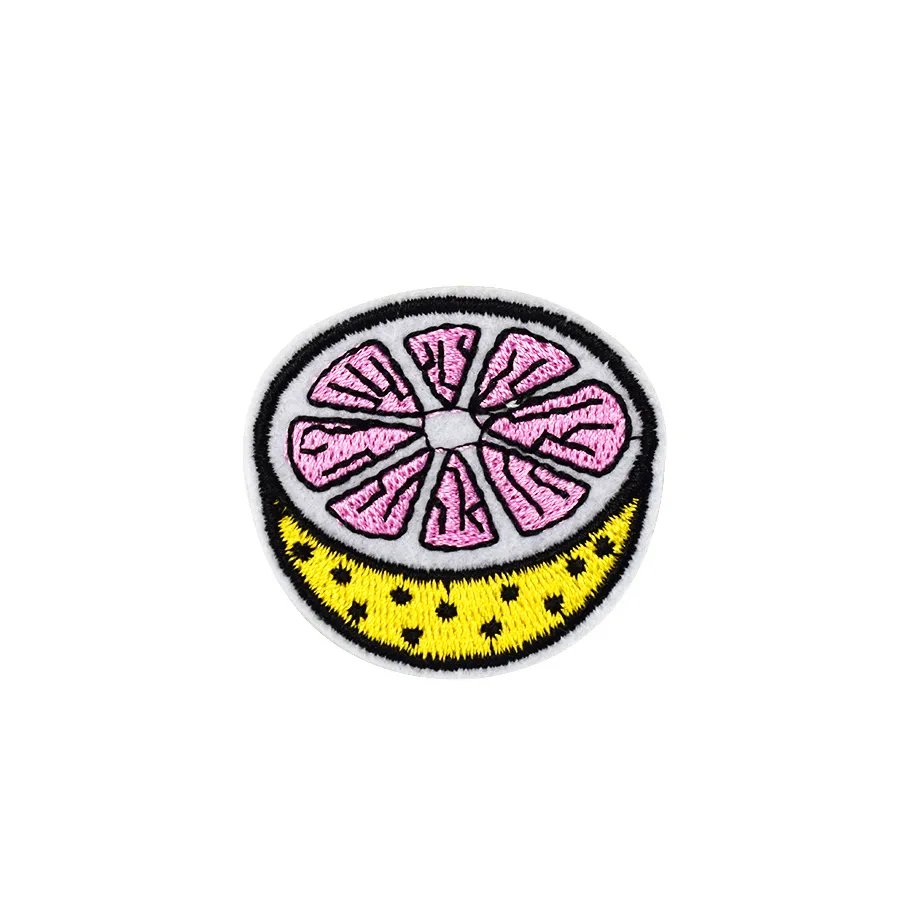 10 PCS Lemon Embroidered Patches for Clothing Iron on Transfer Applique Fruit Patch for Jeans Bags DIY Sew on Embroidery Stickers