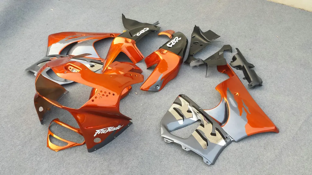 Kit de carénage pour HONDA CBR900RR 98 99 CBR 900RR CBR900 CBR 900 RR 919 1998 1999 ensemble de carénages orange gris noir + 7 cadeaux HG87