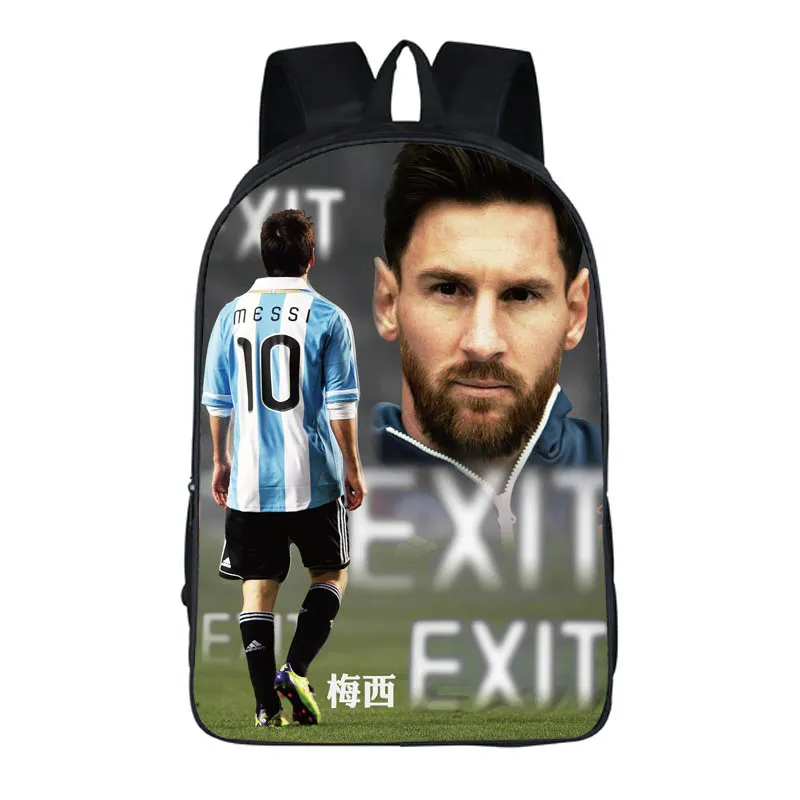 Soccer Fans Backpack Lionel Messi Daypack Nice Picture Schoolbag