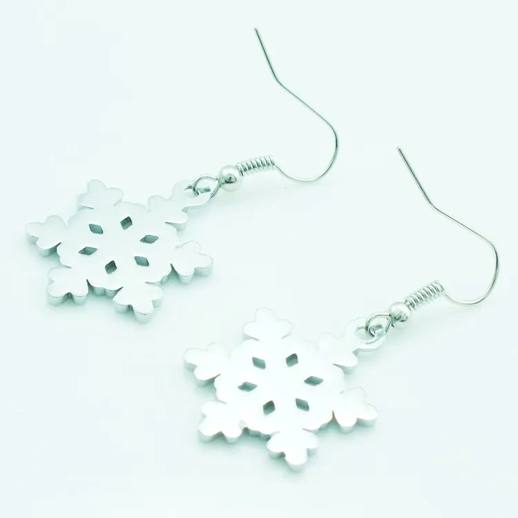 High Quality Charms Earrings Dangle Oil Drop Snowflake Fashion Statement Earrings For Women Christmas Decoration Jewelry