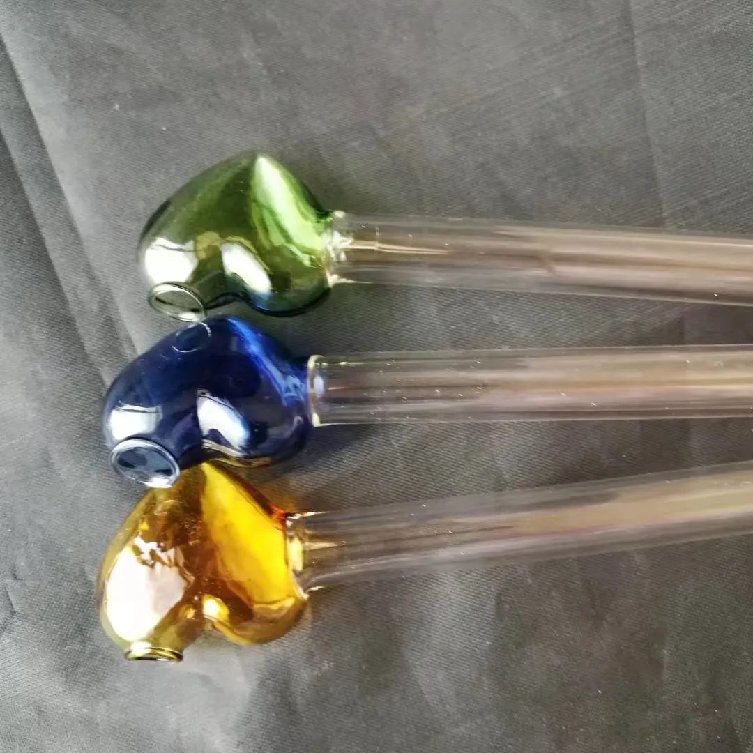 Wholesale Glass Pipe Heart Straight Pot Smoking Pipe Fittings