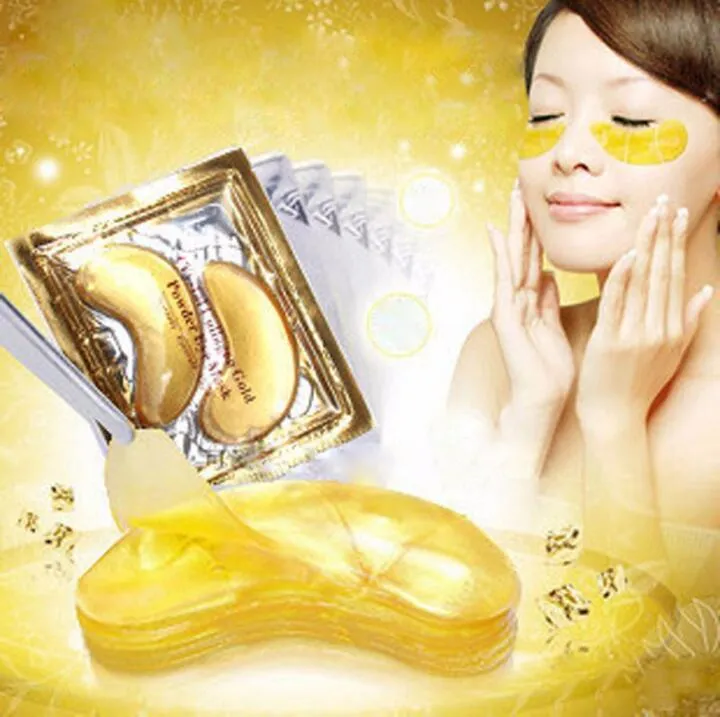 Masque pour les yeux au collagène en cristal d'or