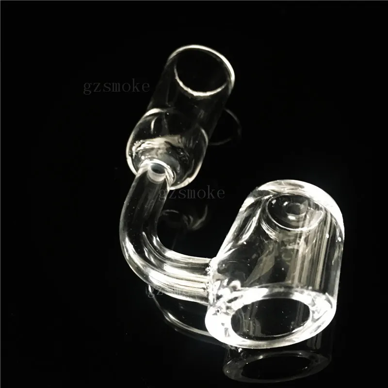 Nargile için kuvars banger 4mm kalınlığında kuvars tırnak 90 derece Honeybuckets Yağ Bubbbler Erkek Domuness 18mm 14mm Kadın Dab Teçhizat Sigara Aksesuarları Kristal