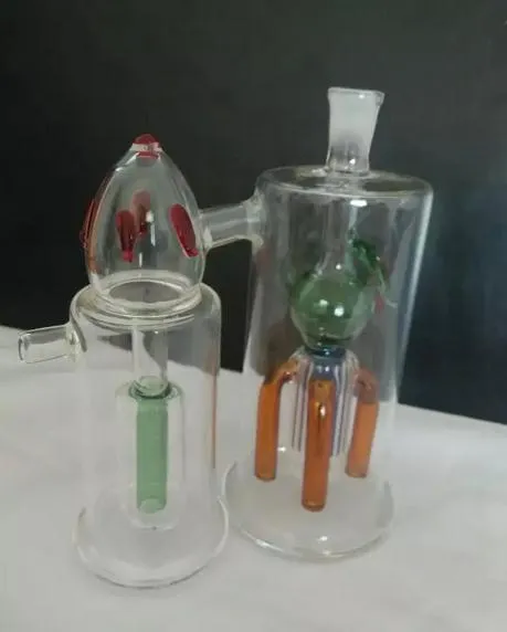 Frete grátis atacadistas novos gêmeos 4 garra filtro de cor vidro narguilé/bong de vidro, acessórios para presente