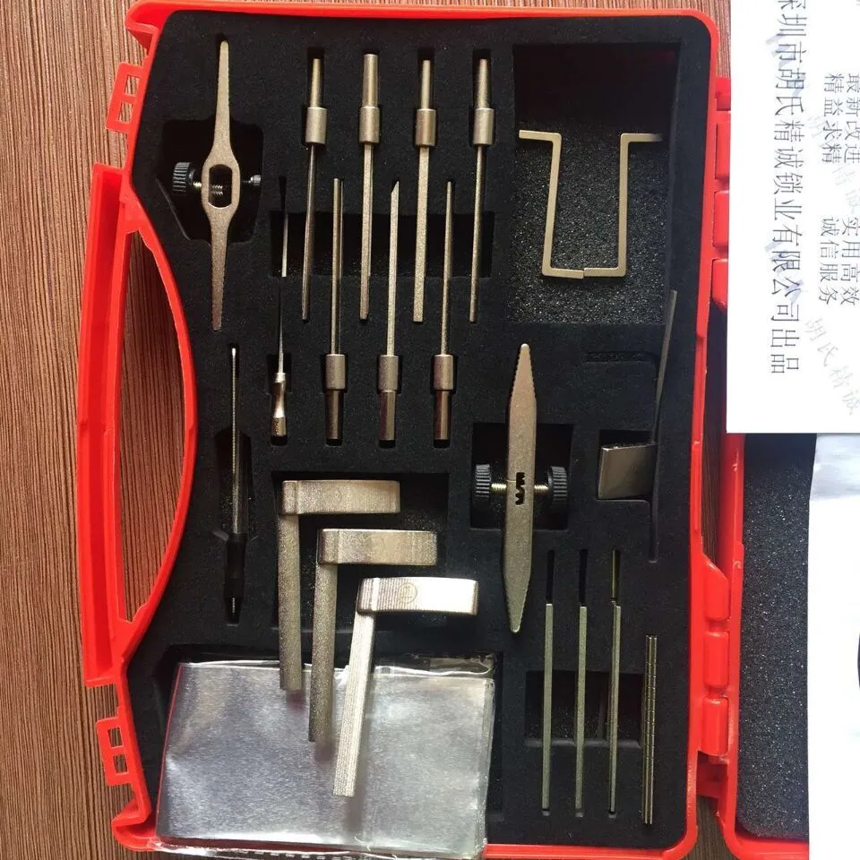 2015 g10 huk multifunctionele aluminium folie tool kit slotenmaker tools lock pick tools set deuropener