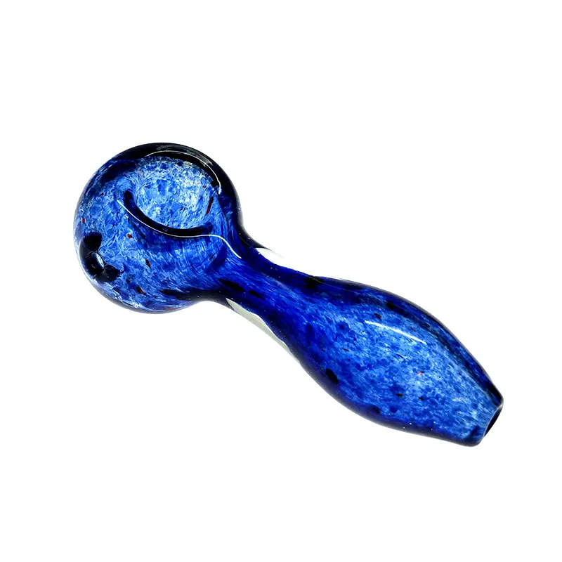 Factory Price New Arrival Glass Spoon Fumed Sea Colored Glass Bubbler Smoking Hand Pipe for smoking