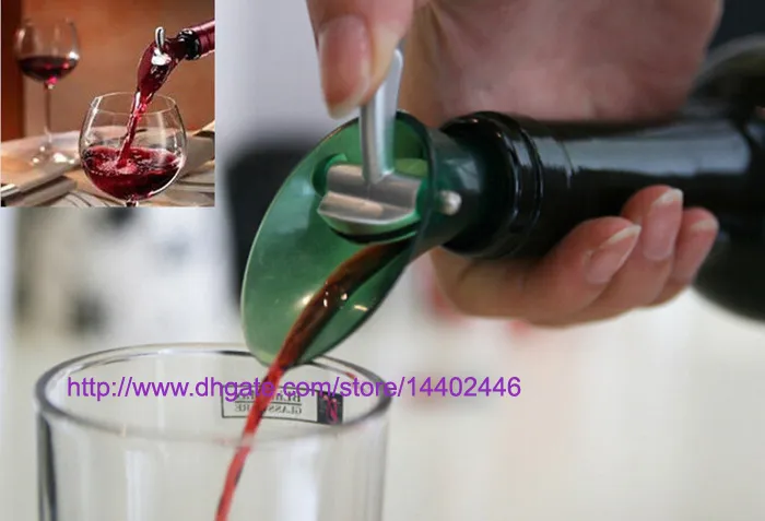 Bar Tools White Red Wine Aerator Bouch Bouch Bott Bottle Verser avec un entonnoir stoppeur de sceau de silicone Arrêt Green Couleur 201512206596413