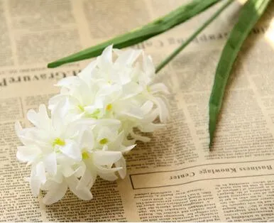 Flor de Jacinto de seda Flores de Energia Solar Artificial para Decorações de Casamento FakeLamp Bouquet Home Decor Decoração Do Partido