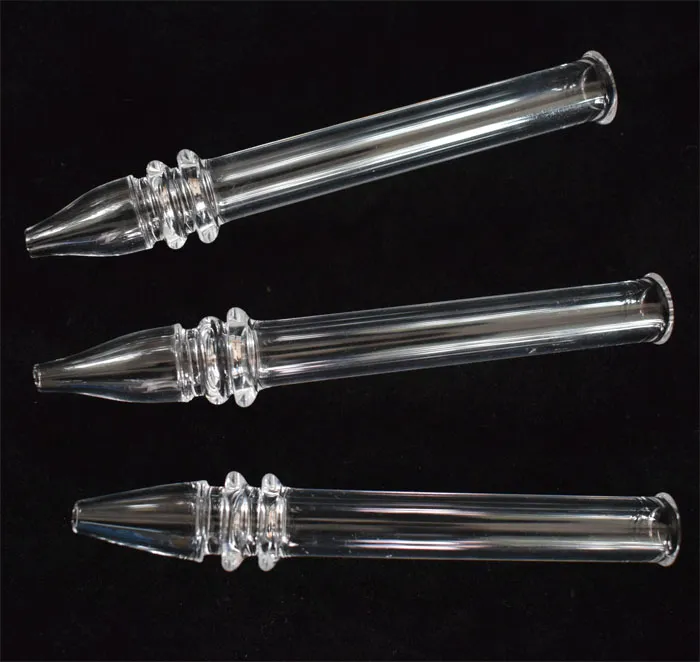 Quartz Rig Stick Nail Mini Nectar Collector med Clear Filter Tips Tester Quartz Straw Tube Glas Vattenrör Rök Tillbehör